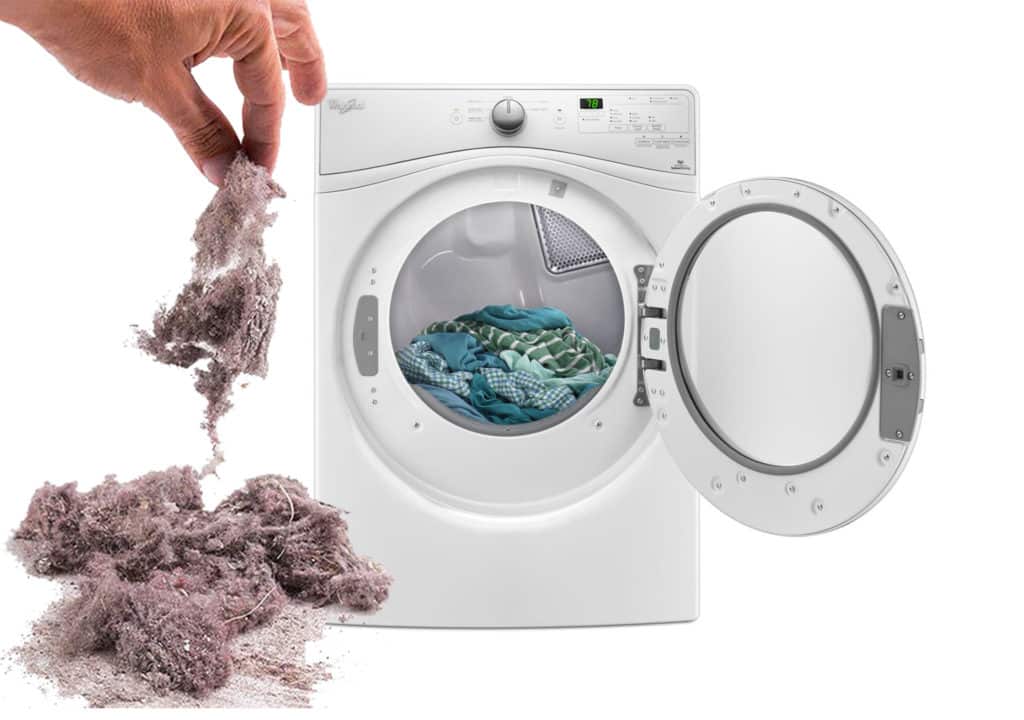 dryer with lint build up
