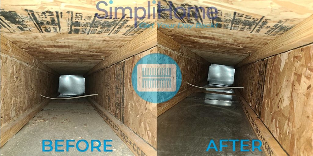 Duct cleaning before & after photos in Menomonee Falls, WI