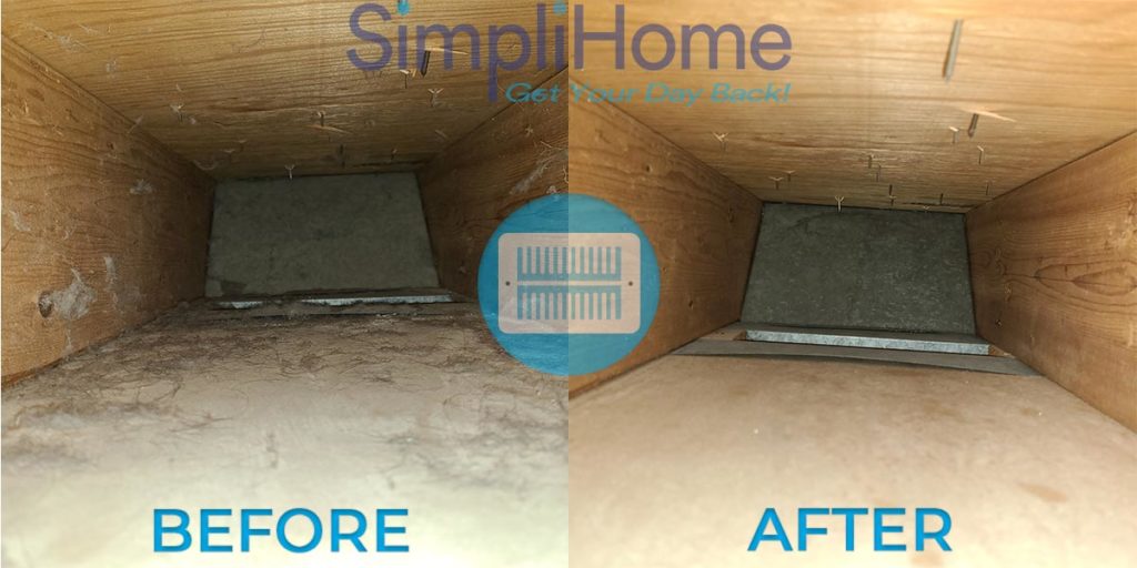 home air duct cleaning before & after photos in Oconomowoc, WI