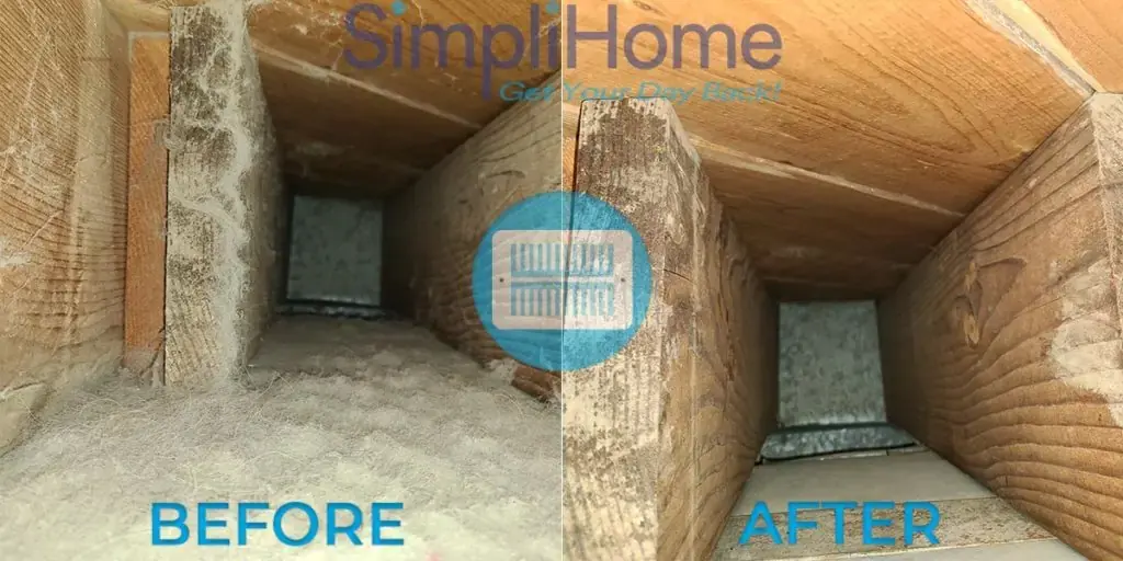 Condo Duct cleaning before & after photos in Hartland, WI