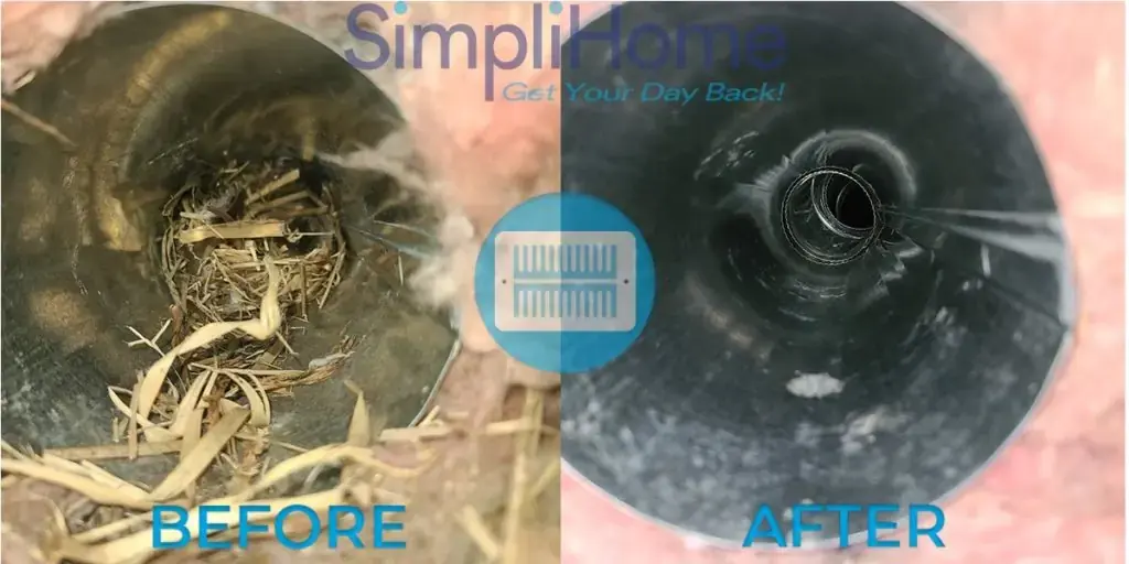 Duplex Duct cleaning before & after photos in Nashotah, WI