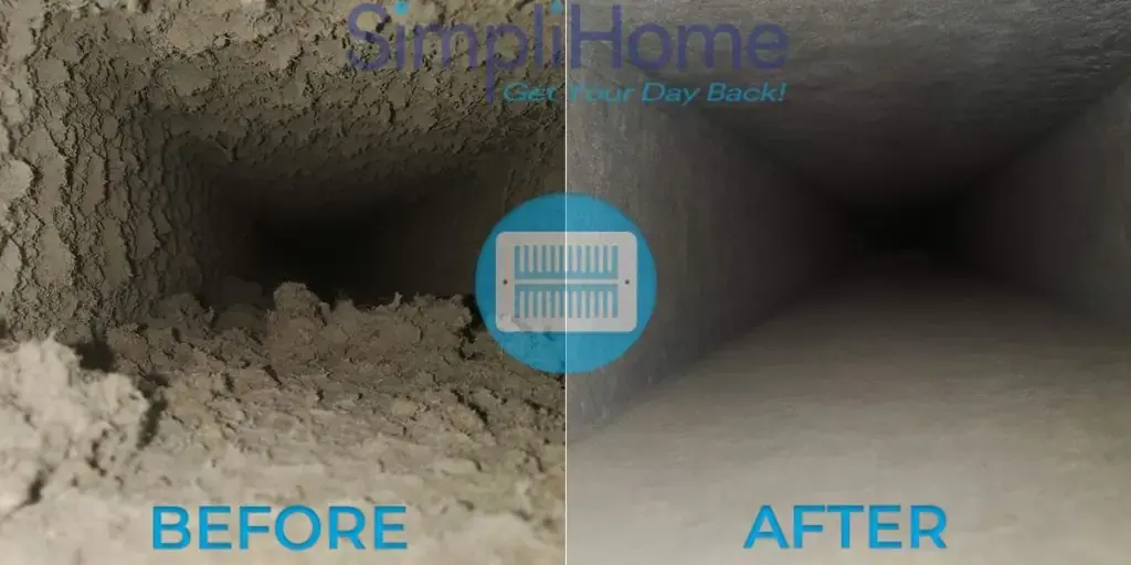 HVAC cleaning before & after photos in Chenequa, WI