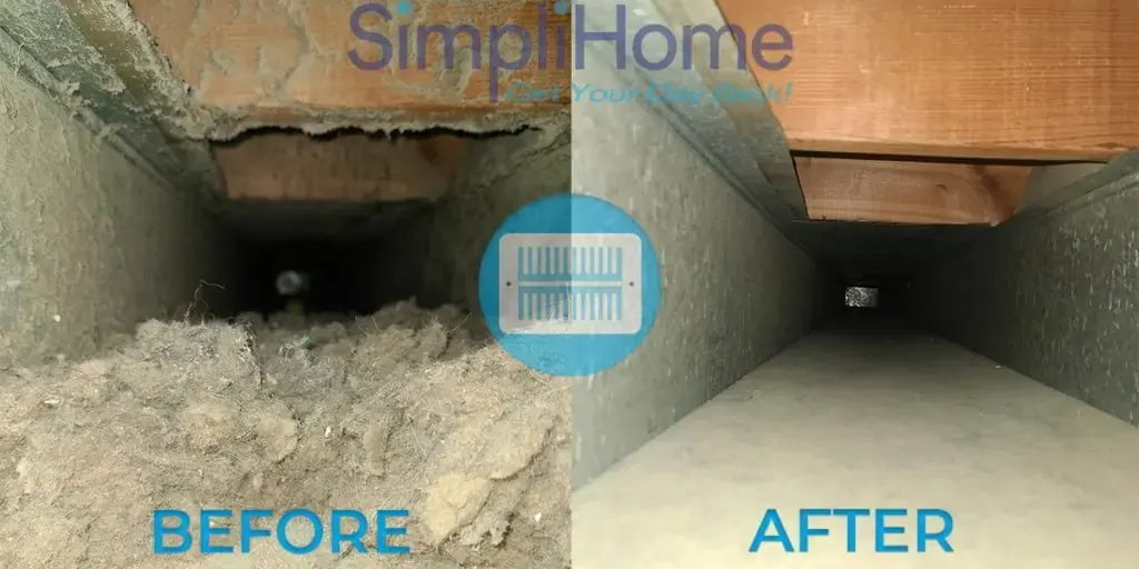 Duct cleaning before & after photos in Muskego, WI