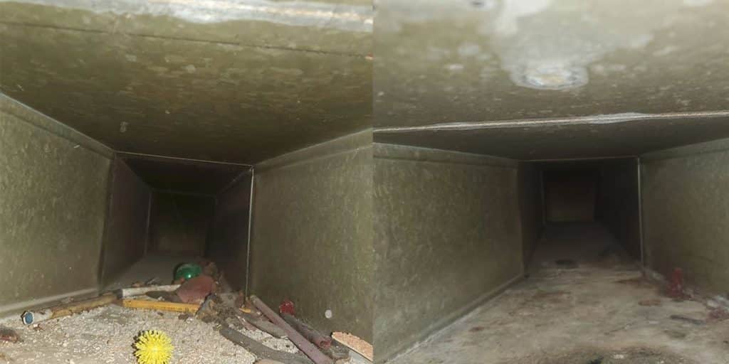 Duct cleaning before & after photos in Elm Grove, WI