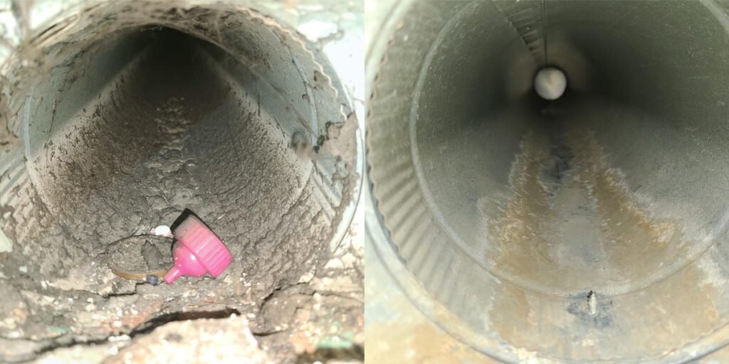Residential Air Duct Cleaning Before & After in Waukesha 53189